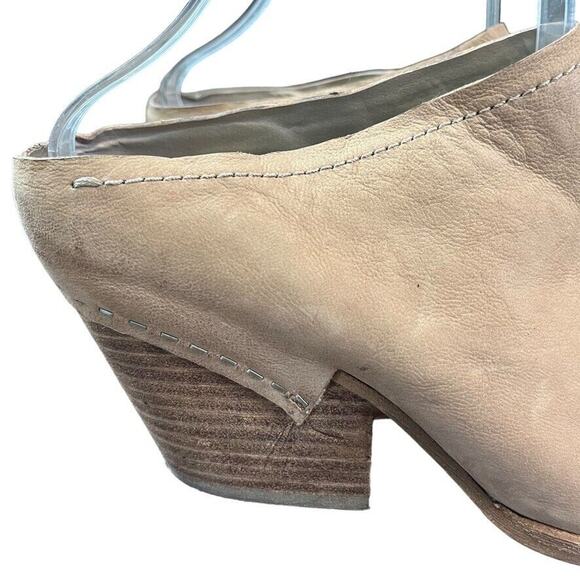Dolce Vita Womens Open Toe Chunky Heel Mules Booties Slip On Shoes Beige sz 10 - Picture 12 of 16